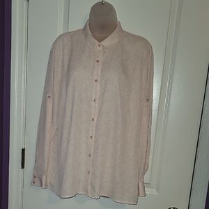 Express Blush Pink Floral Button-Up Shirt Sz: XL